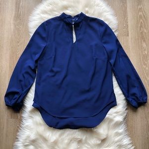 Amanda Uprichard • Long Sleeve Keyhole Blouse